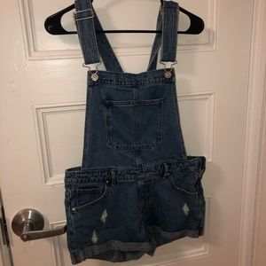 Jean overall shorts